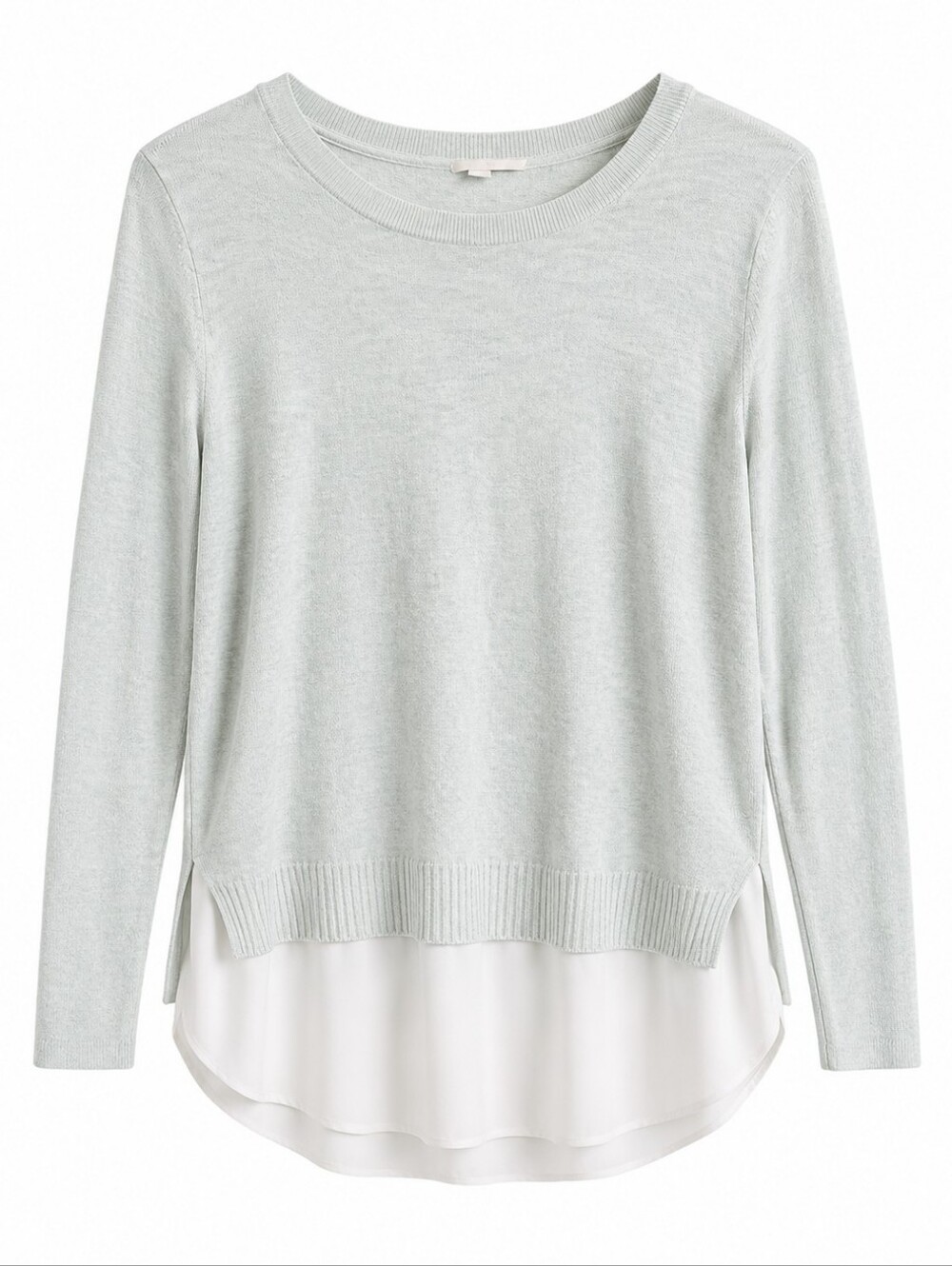 LOFT Women's Sweater Light Blue Layered Long Sleeves Size S